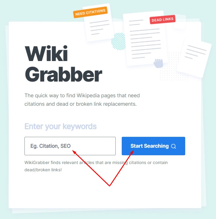 поиск битых ссылок через wikigrabber