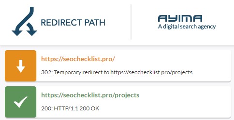 redirect path